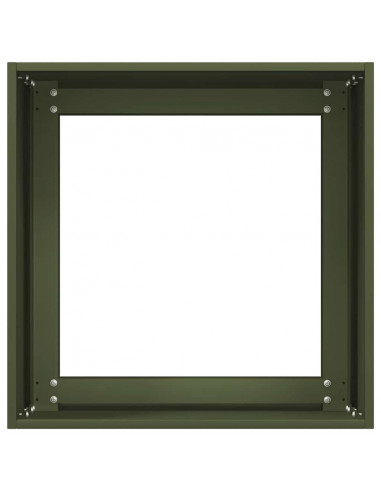 Fioriera Verde Oliva 40x40x40 cm in Acciaio Laminato a Freddo