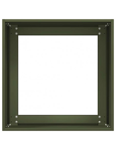 Fioriera Verde Oliva 40x40x40 cm in Acciaio Laminato a Freddo