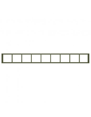 Fioriera Verde Oliva 360x40x40 cm in Acciaio Laminato a Freddo