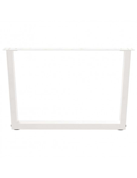 Gambe per Tavolo Pranzo a V 2 pz Bianco 70x(42-43,3)cm Acciaio