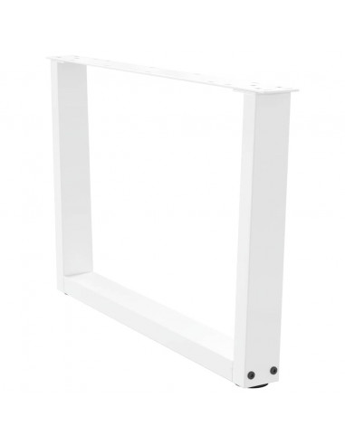 Gambe per Tavolo Pranzo a V 2 pz Bianco 70x(42-43,3)cm Acciaio