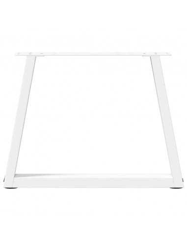 Gambe per Tavolo Pranzo a V 2 pz Bianco 70x(42-43,3)cm Acciaio