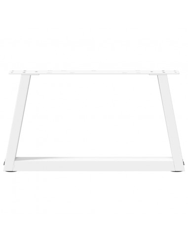 Gambe per Tavolo Pranzo a V 2 pz Bianco 70x(30-31,3)cm Acciaio