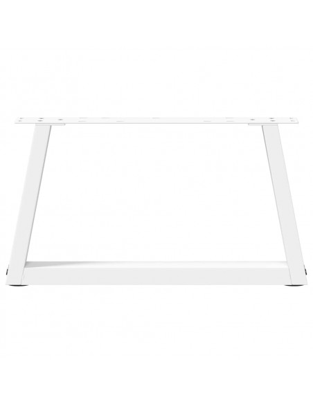 Gambe per Tavolo Pranzo a V 2 pz Bianco 70x(30-31,3)cm Acciaio