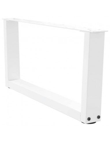 Gambe per Tavolo Pranzo a V 2 pz Bianco 70x(30-31,3)cm Acciaio