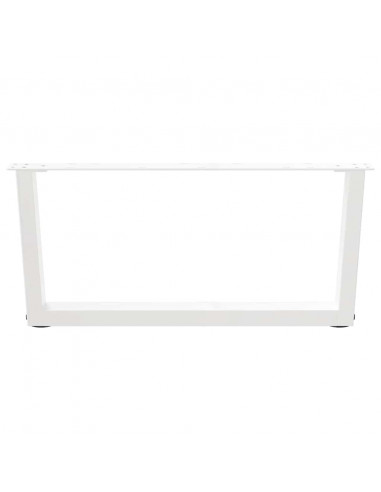Gambe per Tavolo Pranzo a V 2 pz Bianco 70x(30-31,3)cm Acciaio