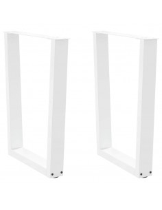 Gambe per Tavolo Pranzo a V 2 pz Bianco 60x(72-73,3)cm Acciaio