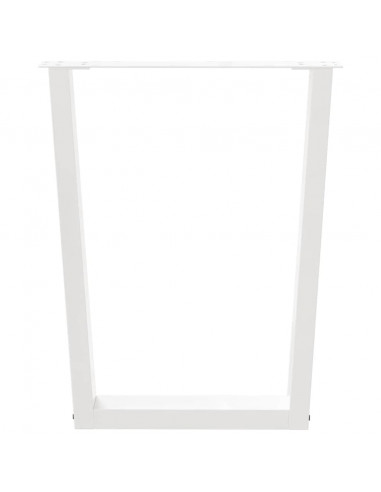 Gambe per Tavolo Pranzo a V 2 pz Bianco 60x(72-73,3)cm Acciaio