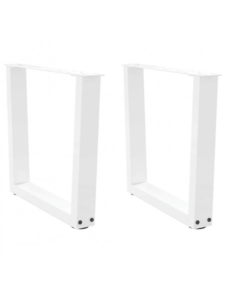 Gambe per Tavolo Pranzo a V 2 pz Bianco 60x(42-43,3)cm Acciaio