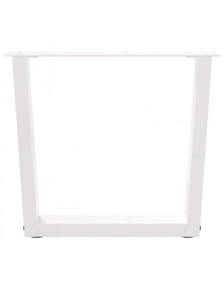 Gambe per Tavolo Pranzo a V 2 pz Bianco 60x(42-43,3)cm Acciaio