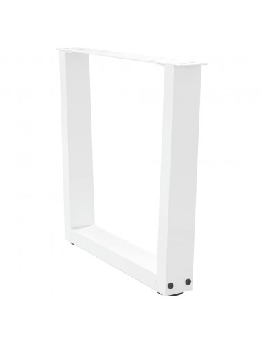 Gambe per Tavolo Pranzo a V 2 pz Bianco 60x(42-43,3)cm Acciaio
