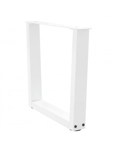 Gambe per Tavolo Pranzo a V 2 pz Bianco 60x(42-43,3)cm Acciaio
