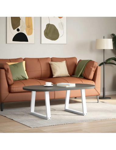 Gambe per Tavolo Pranzo a V 2 pz Bianco 60x(42-43,3)cm Acciaio