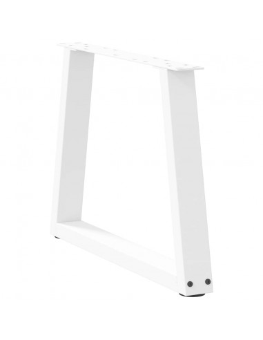 Gambe per Tavolo Pranzo a V 2 pz Bianco 60x(42-43,3)cm Acciaio