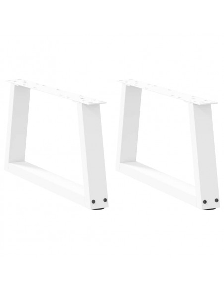 Gambe per Tavolo Pranzo a V 2 pz Bianco 60x(30-31,3)cm Acciaio