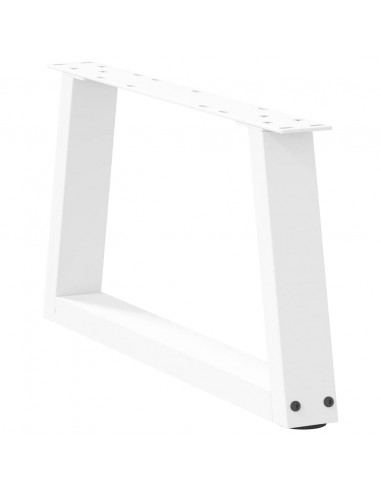 Gambe per Tavolo Pranzo a V 2 pz Bianco 60x(30-31,3)cm Acciaio