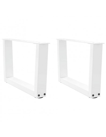 Gambe per Tavolo Pranzo a V 2 pz Bianco 60x(30-31,3)cm Acciaio