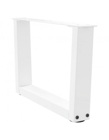 Gambe per Tavolo Pranzo a V 2 pz Bianco 60x(30-31,3)cm Acciaio
