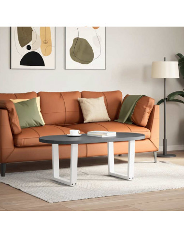 Gambe per Tavolo Pranzo a V 2 pz Bianco 50x(42-43,3)cm Acciaio