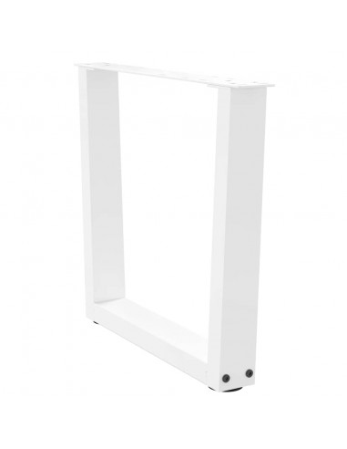 Gambe per Tavolo Pranzo a V 2 pz Bianco 50x(42-43,3)cm Acciaio