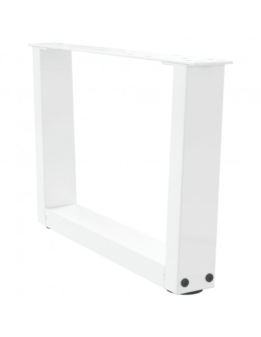 Gambe per Tavolo Pranzo a V 2 pz Bianco 50x(30-31,3)cm Acciaio