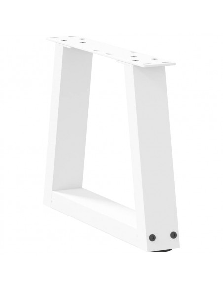 Gambe per Tavolo Pranzo a V 2 pz Bianco 40x(30-31,3)cm Acciaio
