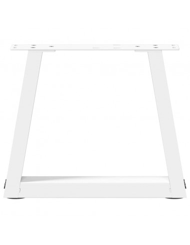 Gambe per Tavolo Pranzo a V 2 pz Bianco 40x(30-31,3)cm Acciaio