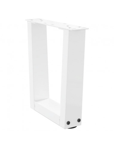 Gambe per Tavolo Pranzo a V 2 pz Bianco 40x(30-31,3)cm Acciaio