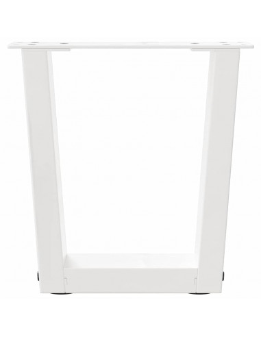 Gambe per Tavolo Pranzo a V 2 pz Bianco 40x(30-31,3)cm Acciaio