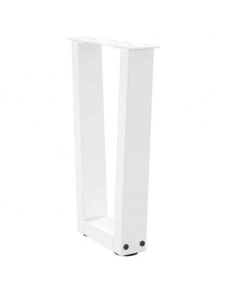 Gambe per Tavolo Pranzo a V 2 pz Bianco 38x(42-43,3)cm Acciaio