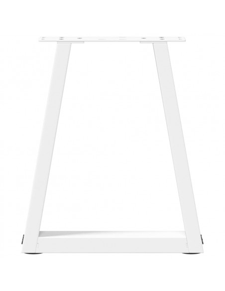 Gambe per Tavolino da Caffè a Forma di V 2 pz Bianche 38x(42-43,3) cm Acciaio