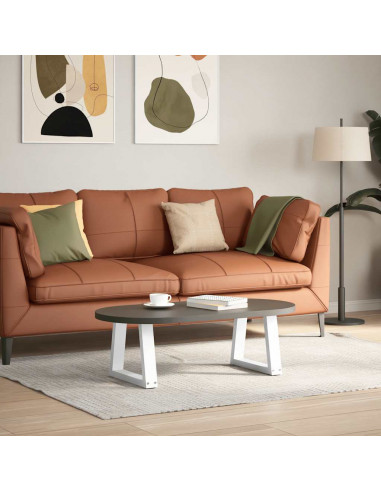 Gambe per Tavolo Pranzo a V 2 pz Bianco 30x(30-31,3)cm Acciaio