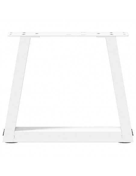 Gambe per Tavolo Pranzo a V 2 pz Bianco 30x(30-31,3)cm Acciaio