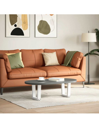 Gambe per Tavolo Pranzo a V 2 pz Bianco 30x(30-31,3)cm Acciaio