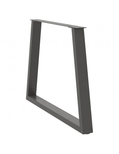 Gambe Tavolo Pranzo a V 3 pz Antracite 90x(72-73,3)cm Acciaio
