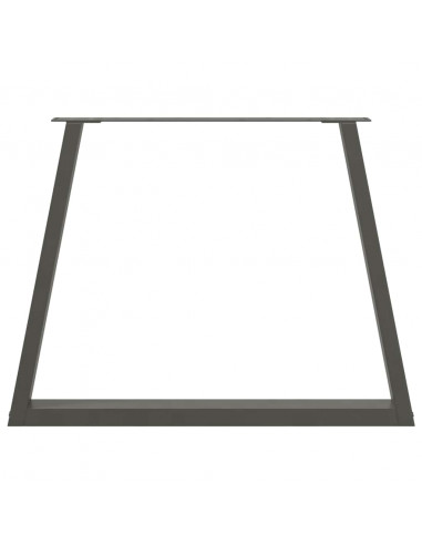 Gambe Tavolo Pranzo a V 3 pz Antracite 90x(72-73,3)cm Acciaio