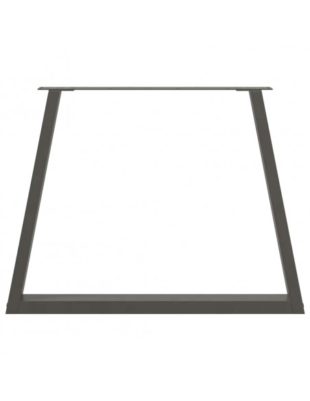 Gambe Tavolo Pranzo a V 3 pz Antracite 90x(72-73,3)cm Acciaio