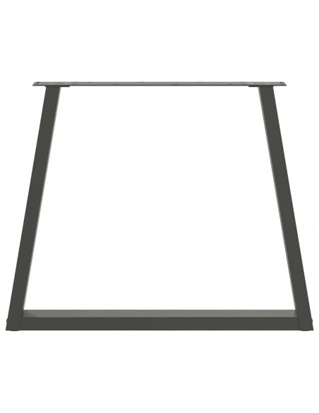 Gambe Tavolo Pranzo a V 3 pz Antracite 80x(72-73,3)cm Acciaio