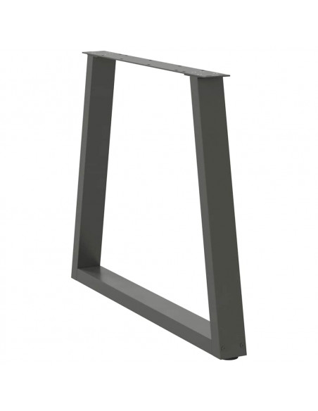 Gambe Tavolo Pranzo a V 3 pz Antracite 70x(72-73,3)cm Acciaio