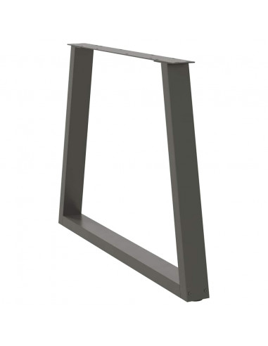 Gambe Tavolo Pranzo a V 3 pz Antracite 100x(72-73,3)cm Acciaio