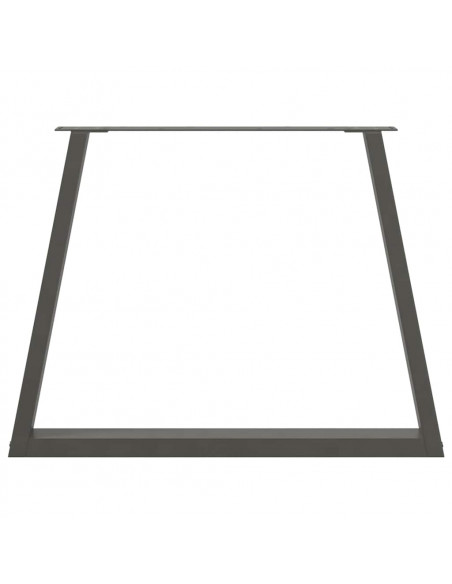 Gambe Tavolo Pranzo a V 3 pz Antracite 100x(72-73,3)cm Acciaio