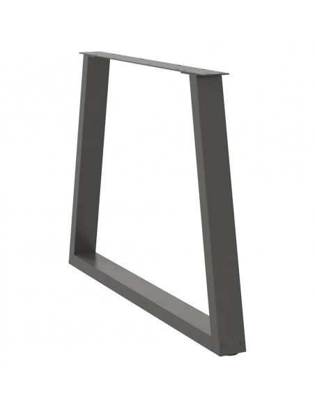 Gambe Tavolo Pranzo a V 2 pz Antracite 90x(72-73,3)cm Acciaio