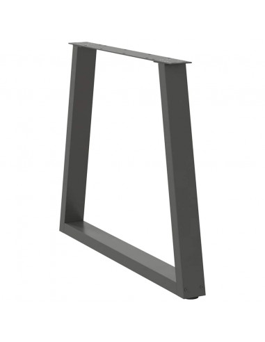 Gambe Tavolo Pranzo a V 2 pz Antracite 80x(72-73,3)cm Acciaio