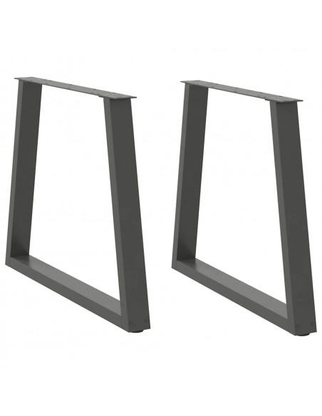 Gambe Tavolo Pranzo a V 2 pz Antracite 70x(72-73,3)cm Acciaio