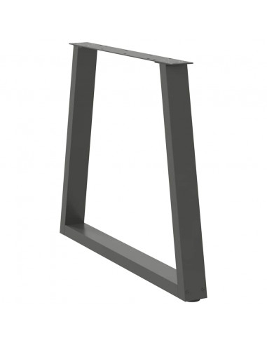 Gambe Tavolo Pranzo a V 2 pz Antracite 70x(72-73,3)cm Acciaio