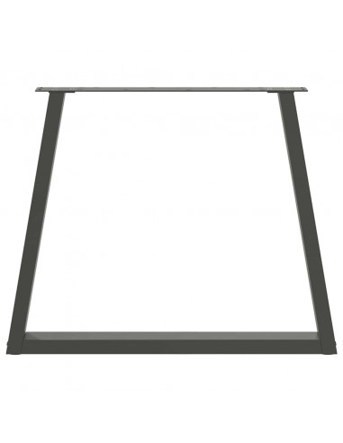 Gambe Tavolo Pranzo a V 2 pz Antracite 70x(72-73,3)cm Acciaio