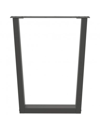 Gambe Tavolo Pranzo a V 2 pz Antracite 70x(72-73,3)cm Acciaio