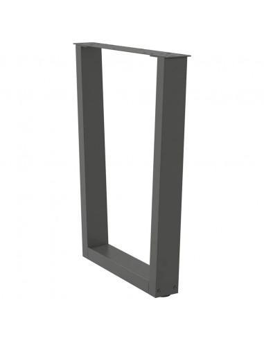 Gambe Tavolo Pranzo a V 2 pz Antracite 70x(72-73,3)cm Acciaio