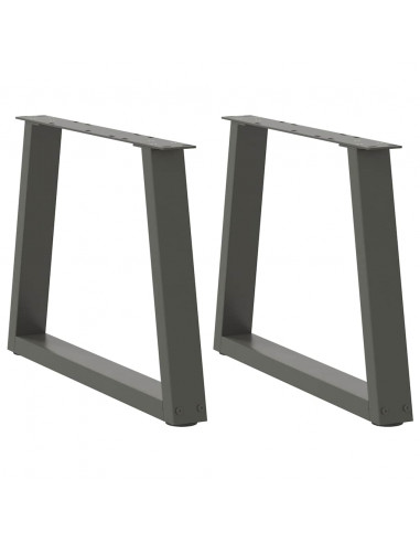 Gambe Tavolo Pranzo a V 2 pz Antracite 70x(42-43,3)cm Acciaio