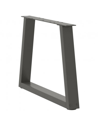 Gambe Tavolo Pranzo a V 2 pz Antracite 70x(42-43,3)cm Acciaio